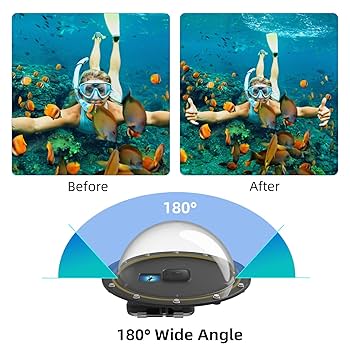 ゴープロドームポート Amazon | Teror カメラドームポート、球形ガラス付き